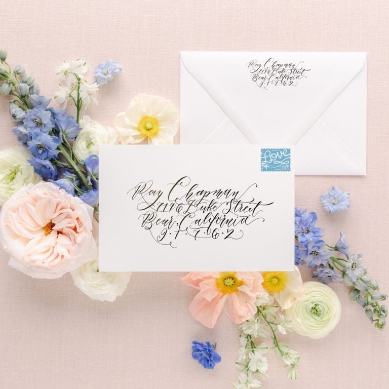 dress up your wedding envelopes with envelope calligraphy