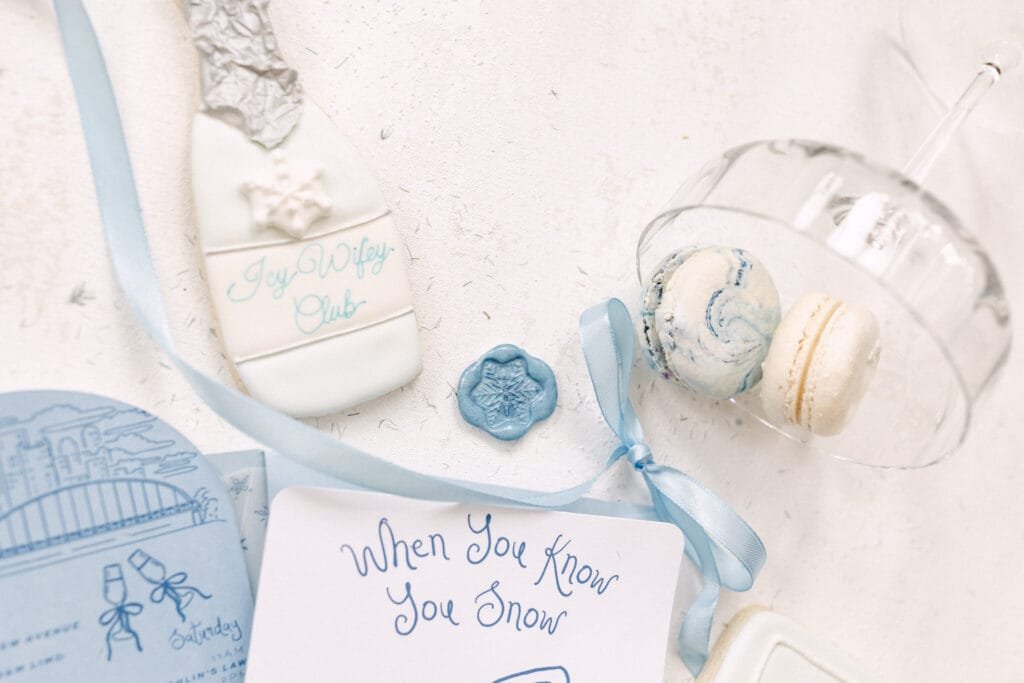 invitation suite showing paper texture and subtle finishing details